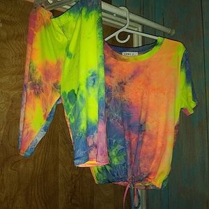 NWT Two Piece Tye Dye Short Set